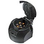 HELLA Socket 7-pin - 4558JB 001943011, 8JB001943011, 8JB 001 943-011, 51024959 | Colour: Black | Power rating max. 12 V: 16 | Material: Tin bronze | Protection class: IP54 | Nominal voltage: 12 V | Housing material: Plastic | Number of pins: 8 | Additional info