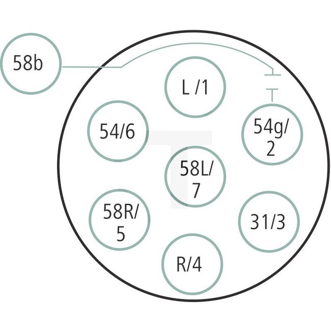 HELLA Stekkerdoos 8-polig 12 V, 16 A, kunststof, IP54, DIN 40 050 | 8JB001943011