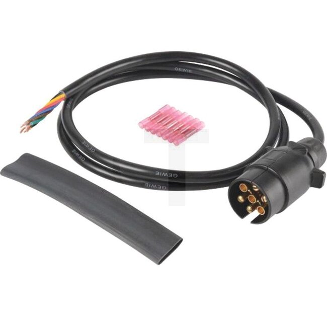GRANIT Repair kit, plug - 5070010074 | Cable length: 1500 mm | Cross section: 6 x 1 mm² | Number of pins: 7 | Material: Plastic | Voltage: 6 - 12 V | Nominal voltage: 6 / 12 V | Housing material: Plastic | Additional information: With cable | DIN/ISO: 1724