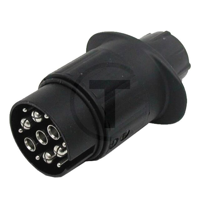 GRANIT Stecker - 50751305509 | Anschluss: Schraubanschluss | Belastbarkeit 12 V: 16 A (1,5 mm2) A | Stromstärke: 16 A | Gehäusematerial: Kunststoff | Anzahl Pole: 7 | DIN/ISO: NEN 6120