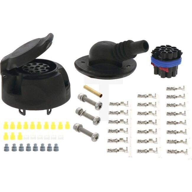 ERICH JAEGER Socket 13-pin - 5070010216, 121314 | Version: Reinforced plastic for 13-pin 100% waterproof socket (ISO 11446) | Voltage: 12 V | Number of pins: 13-pin
