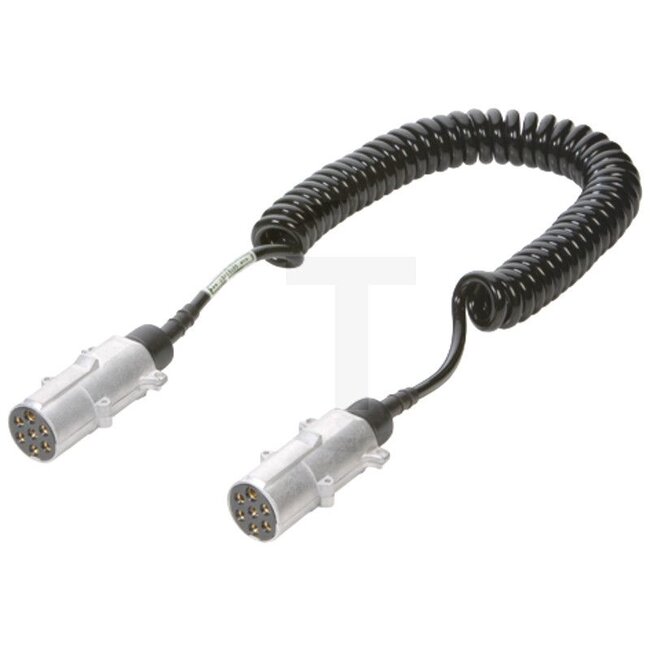 GRANIT Elektrowendel - 50751276510 | Farbe: silber | Außen-Ø: 36 mm | Innen-Ø: 22 mm | Querschnitt: 6 x 1,0 + 1 x 1,5 mm² | Ausziehlänge max.: 4,5 m | Spannung: 24 V | Gehäusematerial: Metall | Anzahl Pole: 7 | Arbeitslänge: 3 m | DIN/ISO: 1185 | Temperaturberei