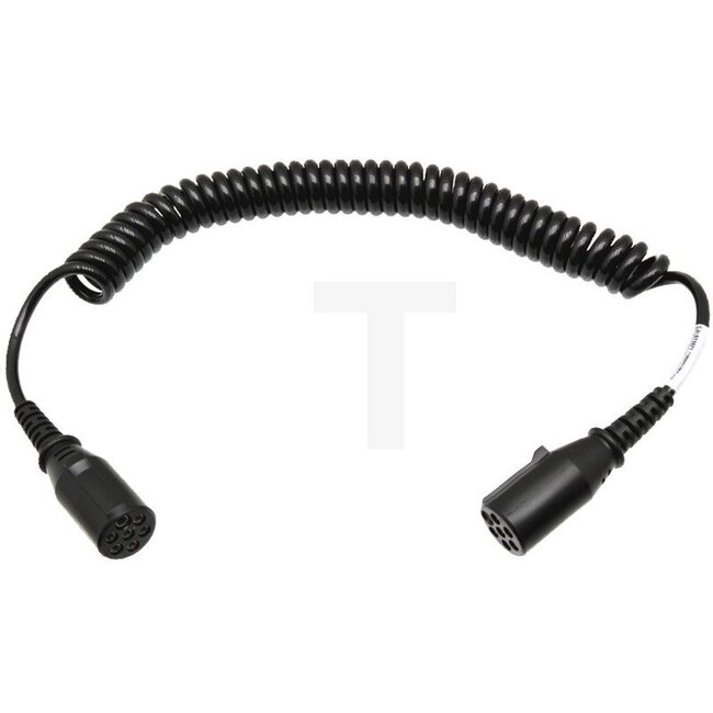 GRANIT Elektrowendel Wendelflexkabel, mit 2 angespritzten 7 poligen Kunststoffsteckern, Wendel - D = 36 mm, 24 Volt, DIN/ ISO 4141-4 (ähnlich) , 6 x 1 + 1 x 1,5 mm² - 50751276520 | Ausführung: mit 2 angespritzten 7-poligen Kunststoffsteckern (Typ: N), Wendel - D