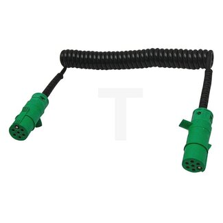 GRANIT Spiral cable 7-pin 24 V, 6 x 1,0 + 1 x 1,5 mm², 4,5 m, plastic