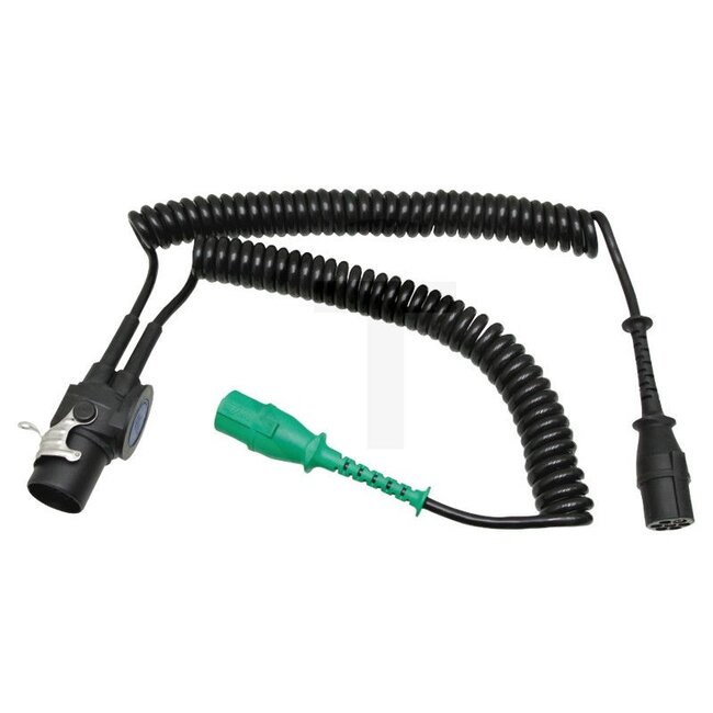 M&K Elektrowendel - 50751276688, 128574140 | Ausführung: 15-polig auf 2 x 7-polig, 6 x 1,5 mm², 1 x 2,5 mm², Arbeitslänge 3,5 m, Anzahl der Windungen 42 | Gesamtlänge: 4,7 m