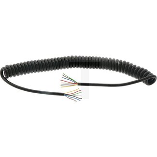 elkatec Spiral cable, 7-core - Version: With open cable ends
