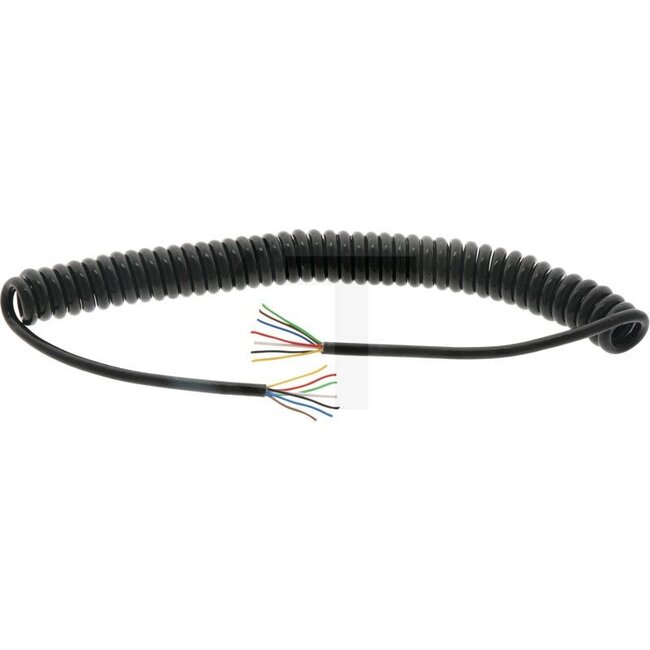 elkatec Spiralkabel 7-adrig 12/24 V, 6 x 1 + 1 x 1,5 mm², 4 m, TPU | 5380, 05380