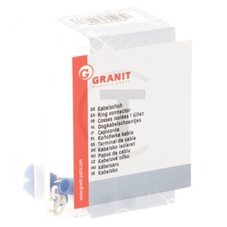 GRANIT Ring connectors 1,5 - 2,5 mm², eye-Ø 5,3 mm, blue - 10 pieces