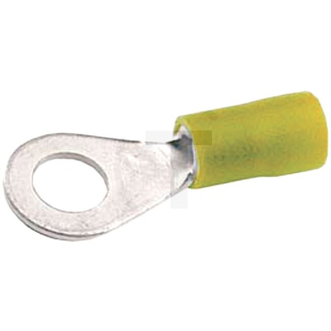 HELLA Ring connectors - 50 pcs - Version: Partially insulated, Colour: Yellow, Eyelet hole Ø: 5,3 (M5) mm - 8KW044029003