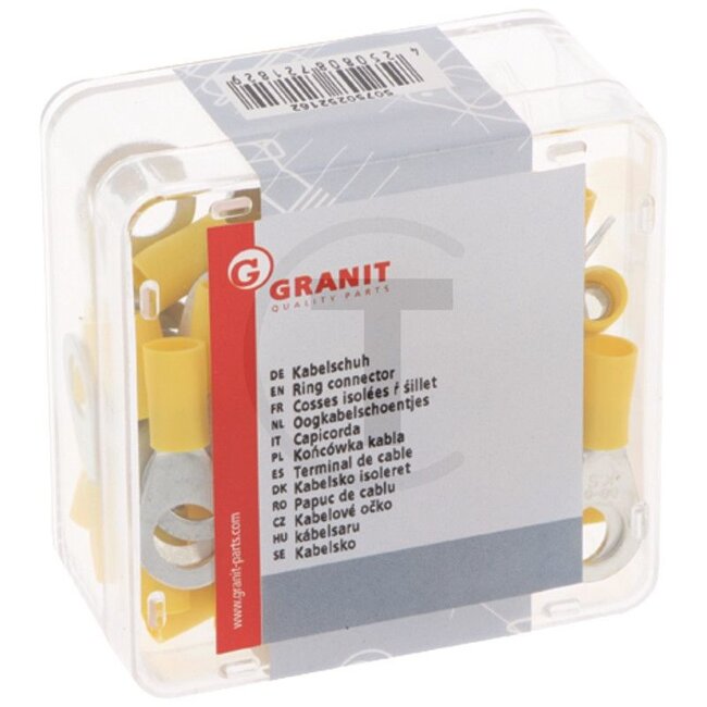 GRANIT Ringverbinder Ø 8,4 mm, 4 - 6 mm², gelb verzinnt - 50 Stück