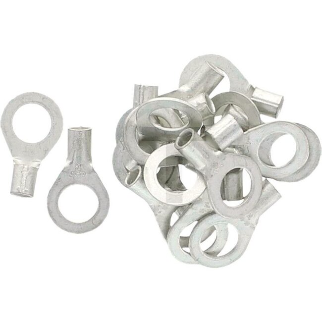 GRANIT Ring connectors, uninsulated (can be soldered), 50 pcs - 50750251103 | Cross section: 10 mm² | Eyelet hole Ø: 10,5 (M10) mm | Length: 21 mm | Version: • Characteristic value: 10 - 10 | DIN/ISO: 46234