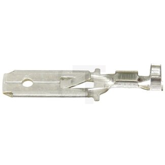 GRANIT Flachstecker 0,5 - 1,0 mm², 6,3 x 0,8 mm, 28 mm Messing - 100 Stück