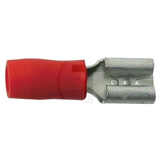 GRANIT Flachsteckhülsen 4,8 x 0,8 mm, 0,5 - 1,0 mm², rot - 100 Stück