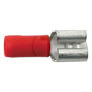 GRANIT Vlakstekkerhulzen 6,3 x 0,8 mm, 0,5 - 1,0 mm², rood - 100 stuks