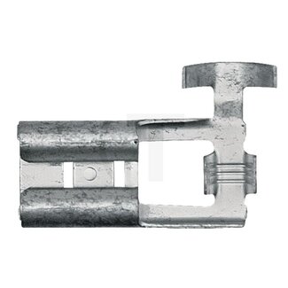 GRANIT Flachsteckhülsen gebogen 2,5 - 4 mm², 9,5 x 1,2 mm, blank - 50 Stück