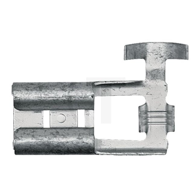 GRANIT Blade terminal bush With locking tab, 50 pcs - 50750251272 | Version: without latching nose, angled, preformed, blank, brass, from 2.5 mm² to 4 mm², plug width 9.5 mm, plug height 1.2 mm, length 21.2 mm