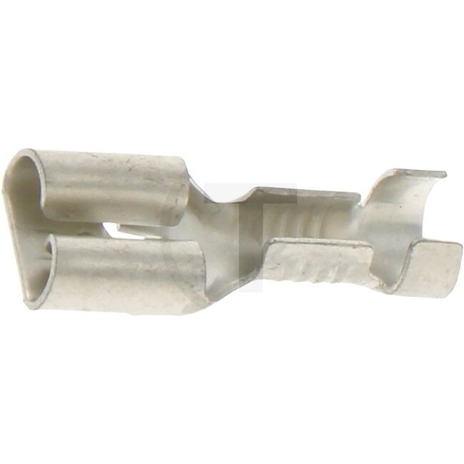 GRANIT Vlakstekkerhulzen, 100 stuks - 50750251418190252 | Uitvoering: met vergrendelingslipje, messing blank, 6,3 mm, voor kabels van 1,5 - 2,5 mm² | Lengte: 19,2 mm | Materiaal: Messing | Doorsnede: 1,5 - 2,5 mm² | Oppervlakte: blank | Stekker: 6,3 x 0,8