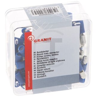 GRANIT Penstekkers blauw, Ø: 5 mm, voor kabels van 1,5 - 2,5 mm² - 100 stuks