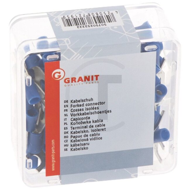 GRANIT Kabelschuh, 100 Stück - 5075025222247028 | Ausführung: blau, M 5, für Kabel 1,5 - 2,5 mm²