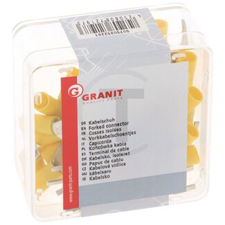 GRANIT Vorkkabelschoentjes - 50 stuks - Uitvoering: geel, M 6, voor kabels van 4,0 - 6,0 mm²