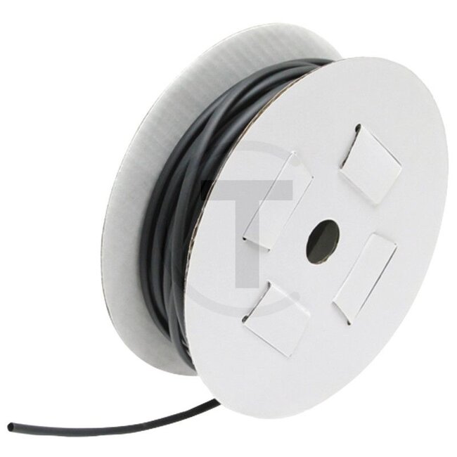 GRANIT Krimpkous - 50751273318, 51253 | Leverings-Ø: 3,2 mm | Krimpbereik-Ø: 1,6 mm | Wanddikte: 0,5 mm | Rollengte: 10 m | Kleur: zwart | Krimpratio: 2 : 1 | Extra informatie: • Met inwendige lijm  | • Krimptemperatuur: 100°C  | • Diëlektrische sterkte: 25 kV/m