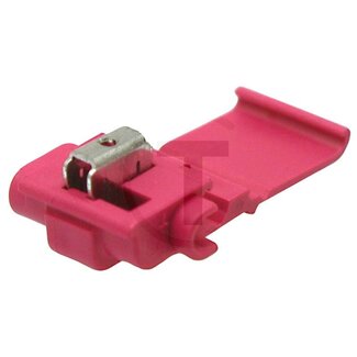 GRANIT Aftakverbinders - 25 stuks - Uitvoering: geïsoleerd, rood, voor kabel 0,4 - 0,75 mm², Kleur: rood