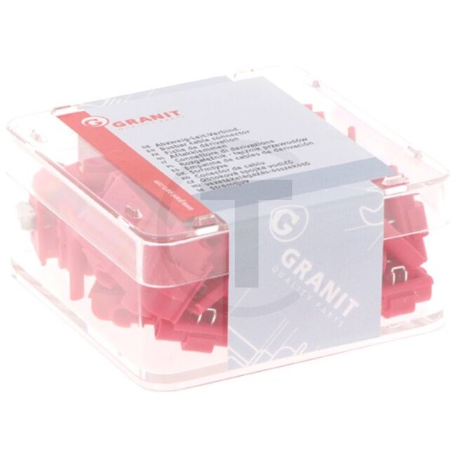 GRANIT Branch connectors, 25 pcs - 50750252568 | Version: Insulated, red, for cables 0.4 - 0.75 mm² | Colour: Red | Cross section: 0,5 - 0,75 mm² | Voltage: 600 V | Temperature range: Up to 105 °C