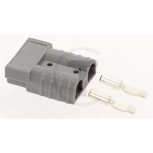 Herth & Buss Plug-in housing - 50750390580 | Version: • Connector type: crimp contact | Width: 49 mm | Height: 16 mm | Material: PC (polycarbonate) | Cross section: 6 - 13 mm² | Current: 50 A | Depth: 35 mm | Voltage: Up to 600 V | Number of pins: 2 | Additional infor