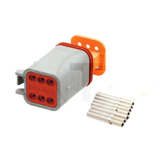 GRANIT Plug housing set - 50750390498, 8JA201022-831 | Included in delivery: • 1x plug-in housing for round plug-in sleeves  | • 7x round plug-in sleeves cross-section 0.5 - 1.5 mm²  | • 5x sealing/protective plugs  | • 1x secondary locking device | To fit: TE C
