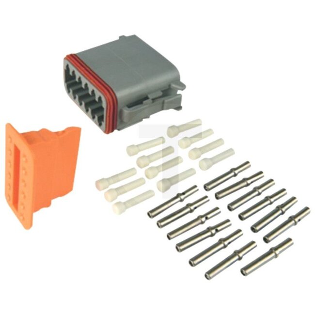 GRANIT Plug housing set - 50750390599, 8JA201021851 | Included in delivery: • 1x plug-in housing for round plug-in sleeves  | • 13x round plug-in sleeves cross-section 0.5 - 1.5 mm²  | • 11x sealing/protective plugs  | • 1x secondary locking device | Protection