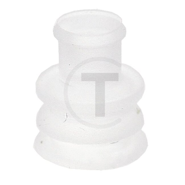 GRANIT Einzel-Leiter-Abdichtung, 50 Stück - 50750282043 | Ausführung: Blindstopfen, transparent | Farbe: glasklar | Länge: 7,8 mm | Material: MVQ (Silikon-Kautschuk) | passend für: AMP Tyco ELB 5,2 <br>AMP Tyco JPT | Querschnitt: 1,0-2,5 mm² | Durchmesser: 5,4 -