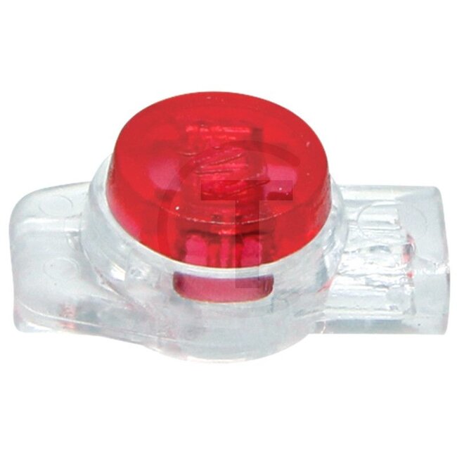 GRANIT Abzweigverbinder, 100 Stück - 507001002550252591 | Farbe: rot | Anzahl Pole: 3-polig | Querschnitt: 0,13 - 0,35 mm² | Abmessungen: bis Kabel Ø 1,7 mm | Breite: 19,5 mm | Höhe: 8,5 mm