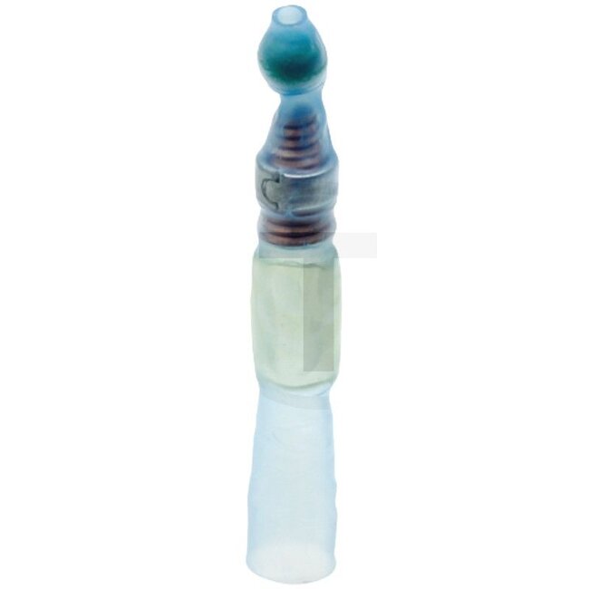 GRANIT Schrumpf-Lötverbinder, 10 Stück - 50750252657 | Farbe: blau | Durchmesser: 7 mm | Querschnitt: 3,5 - 8,0 mm² | Länge: 45,5 mm | Ausführung: • Steckerausführung: Schrumpfverbinder / Abzweigverbinder / Kabelendhülse | Zusatzinformationen: • mit Innenkleber