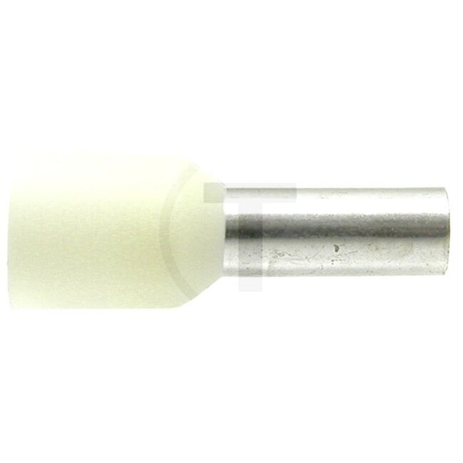 GRANIT Kabeleindhulzen geïsoleerd, 100 stuks - 50750252177 | Kleur: ivoorwit | Doorsnede: 10 mm² | Lengte 1: 21 mm | Lengte 2: 12 mm | Diameter 1: 4,5 mm | Diameter 2: 7,6 mm