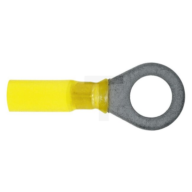 GRANIT Oogkabelschoentjes Met Krimpkous, 25 stuks - 50750252613 | Doorsnede: 3 - 6 mm² | Isolatiekleur: geel | Oog-Ø: 6 mm