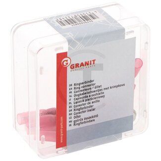 GRANIT Oogkabelschoentjes 0,5 - 1,5 mm², oog-Ø 4 mm, rood - 25 stuks