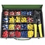 GRANIT Professional crimping set 400-piece set + crimping tool - 5070010120 | Contents: <b> Cable lugs, ring terminal, partially insulated (180 pcs.) </b>, 20x red, for conductor cross section 0.5 - 1.5 mm², eyelet hole 5.3 mm, 20x red, for conductor cross secti