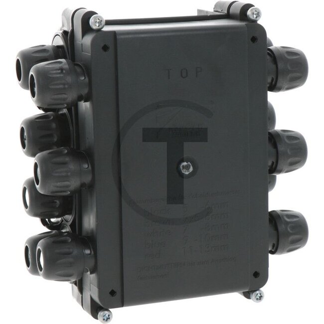 ASPÖCK Junction box / distributor - ASPÖ - 504765100007 | Version: With ASS1 connection | Dimensions: 180 x 83 x 160 mm | Protection class: IP54
