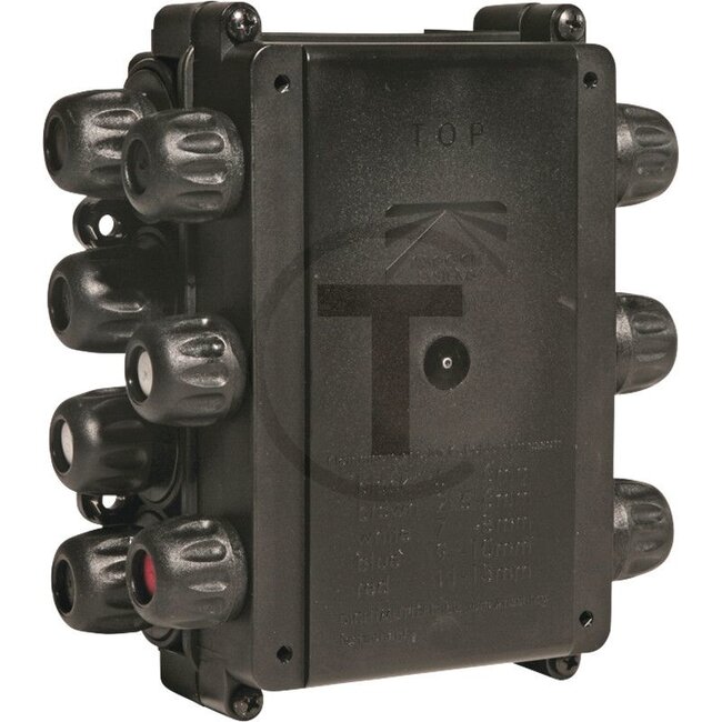ASPÖCK Junction box / distributor - ASPÖ - 504765100007 | Version: With ASS1 connection | Dimensions: 180 x 83 x 160 mm | Protection class: IP54