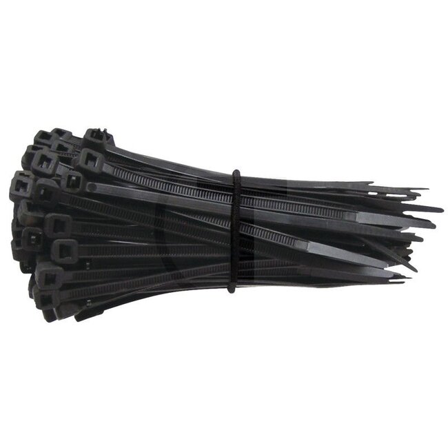 GRANIT Cable ties, 100 pcs - 500KB141121, 30012 | Colour: Black | Width: 3,6 mm | Length: 140 mm | Dimensions: 140 x 3.6 mm | Material: Polyamid 6.6, halogenfrei, silikonfrei | PP: 100 | Additional information: • Robust |  • Schwer entflammbar, selbstverlöschend