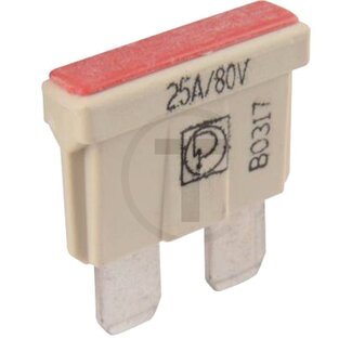 GRANIT Flachstecksicherung, Standard 80 V max. / 25 A | natur | VPE 1