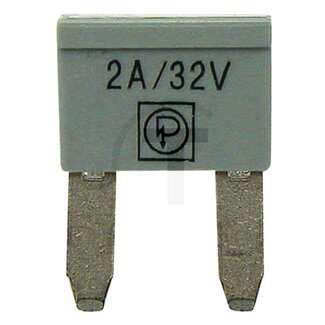 GRANIT Flat plug-in fuses, Mini 32 V max. / 2 A | grey | VPE 10, 10 pcs