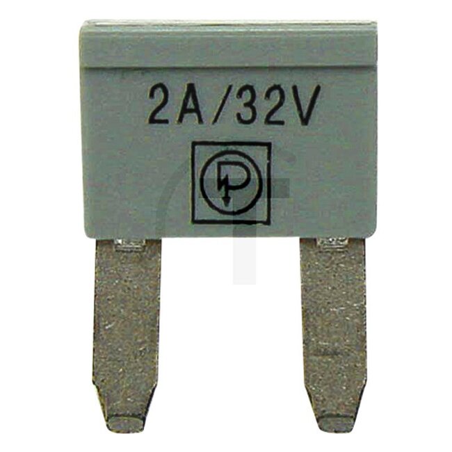 GRANIT Flat plug-in fuses, Mini 32 V max. / 2 A | grey | VPE 10, 10 pcs - 50750295572 | Type: Mini | Voltage: 32 V | Nominal current: 2 A | Colour: Grey | Width: 10,9 mm | Height: 16,3 mm | Contents: 10x 2A | Depth: 3,8 mm | DIN/ISO: 72581/3F