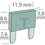 GRANIT Flat plug-in fuses, Mini 32 V max. / 2 A | grey | VPE 10, 10 pcs - 50750295572 | Type: Mini | Voltage: 32 V | Nominal current: 2 A | Colour: Grey | Width: 10,9 mm | Height: 16,3 mm | Contents: 10x 2A | Depth: 3,8 mm | DIN/ISO: 72581/3F