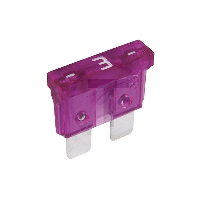 GRANIT Flachstecksicherungen, Standard 32 V max. / 3 A | violett | VPE 50, 50 Stück - 50750295403122308-030, 7919086801, 8401892 | Bauart: Standard | Spannung: 32 V | Nennstrom: 3 A | Farbe: violett | Inhalt: 50x 3A