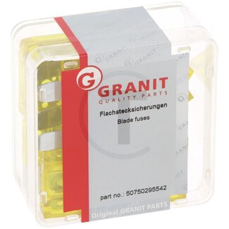 GRANIT Flat plug-in fuses, Maxi 32 V max. / 20 A | yellow | VPE 10, 10 pcs