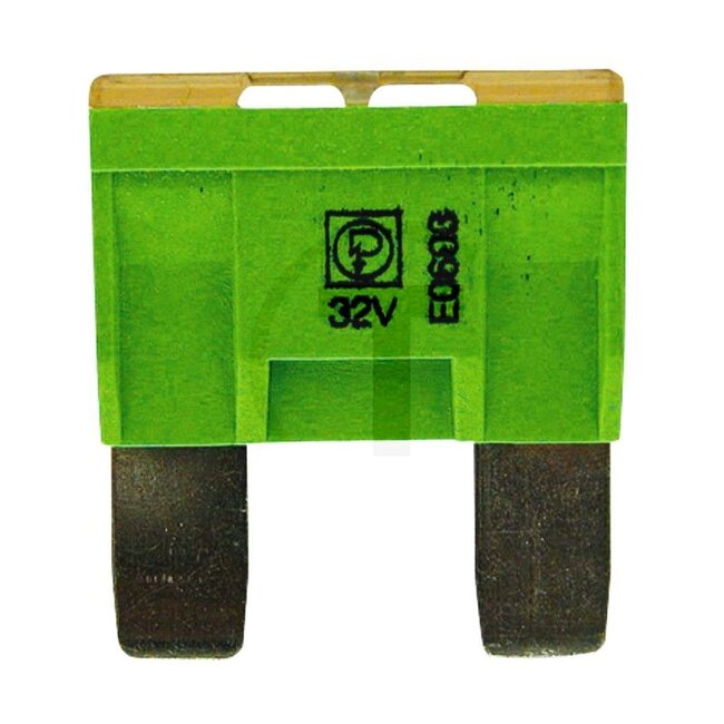 GRANIT Flat plug-in fuses, Maxi 32 V max. / 30 A | green | VPE 10, 10 pcs - 50750295543, 7916040051 | Type: Maxi | Voltage: 32 V | Nominal current: 30 A | Colour: Green | DIN/ISO: 72581/3E, SAEJ1888 | Contents: 10x 30A