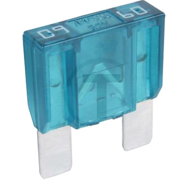 GRANIT Flachstecksicherung, Maxi 32 V max. / 60 A | blau | VPE 1 - 50750295546066, 7916040054 | Bauart: Maxi | Spannung: 32 V | Nennstrom: 60 A | Farbe: blau | Breite: 29,7 mm | Höhe: 33,9 mm | Tiefe: 9,1 mm | Inhalt: 1x 60A