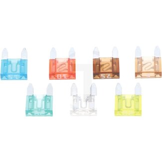 GRANIT Flat plug-in fuses, Mini 32 V max. / 5 - 30 A | 7 units Set