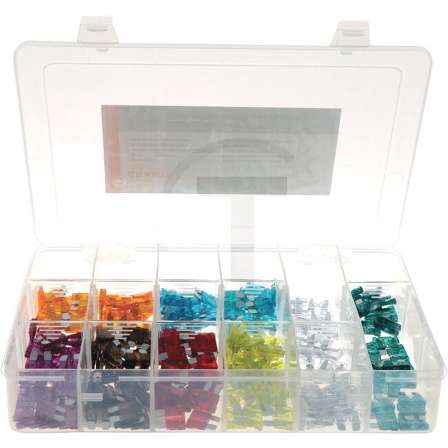 GRANIT Blade fuses, standard 240 unit range - 50099023 | Type: Standard | Contents: 240 pcs.:, 30 x 3A, 30 x 5A, 30 x 7,5A, 30 x 10A, 30 x 15A, 30 x 20A, 30 x 25A, 30 x 30A | Colour: Various